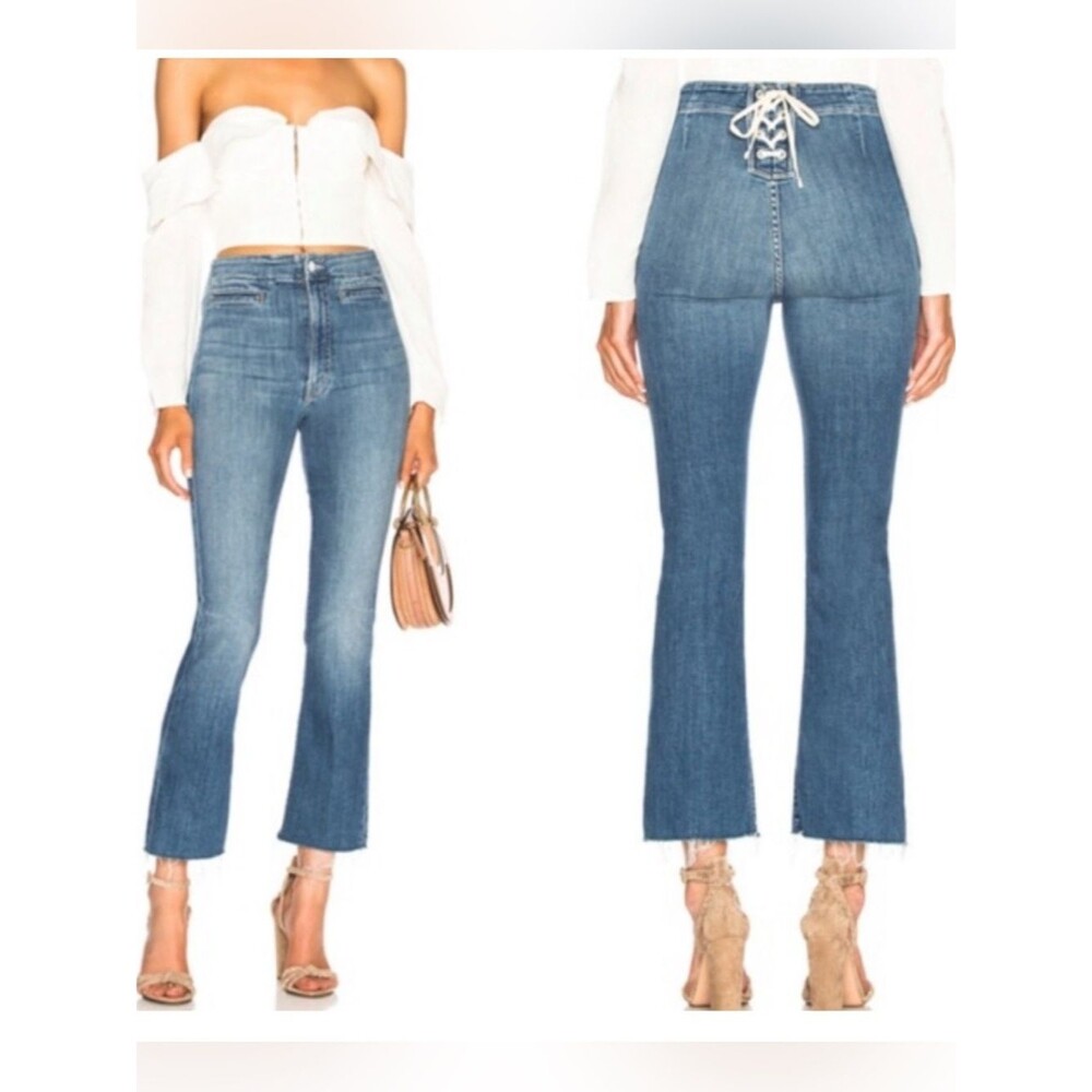 Mother The Laced Hustler Ankle Frey jeans onesmart cookie size 24